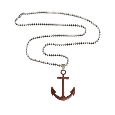 Menjewell Marine Anchor Copper Metal Pendant